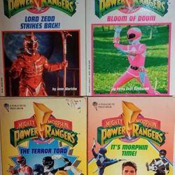 Vintage Mighty Morphin Power Rangers Story Books Set Of Four