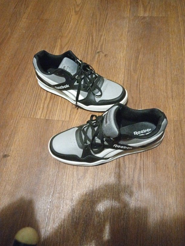 Reebok: Classic Leather, Size: 11 1/2 , Color : Black, Grey, White