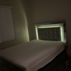 Bed Frame Silver with Led lights 