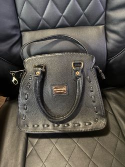Black Leather purse / Bolso de piel Negro