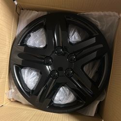 16” Hubcaps/ Wheel Covers Matte Black Size 16