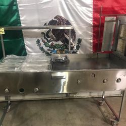 Plancha para Tacos    42”Plancha Con Trompo, 6 Vaporeras.  Es Nueva 