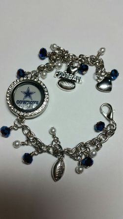 Cowboys Beaded Charm Bracelet