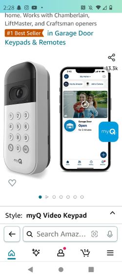 My Q Smart Garage Video Keypad