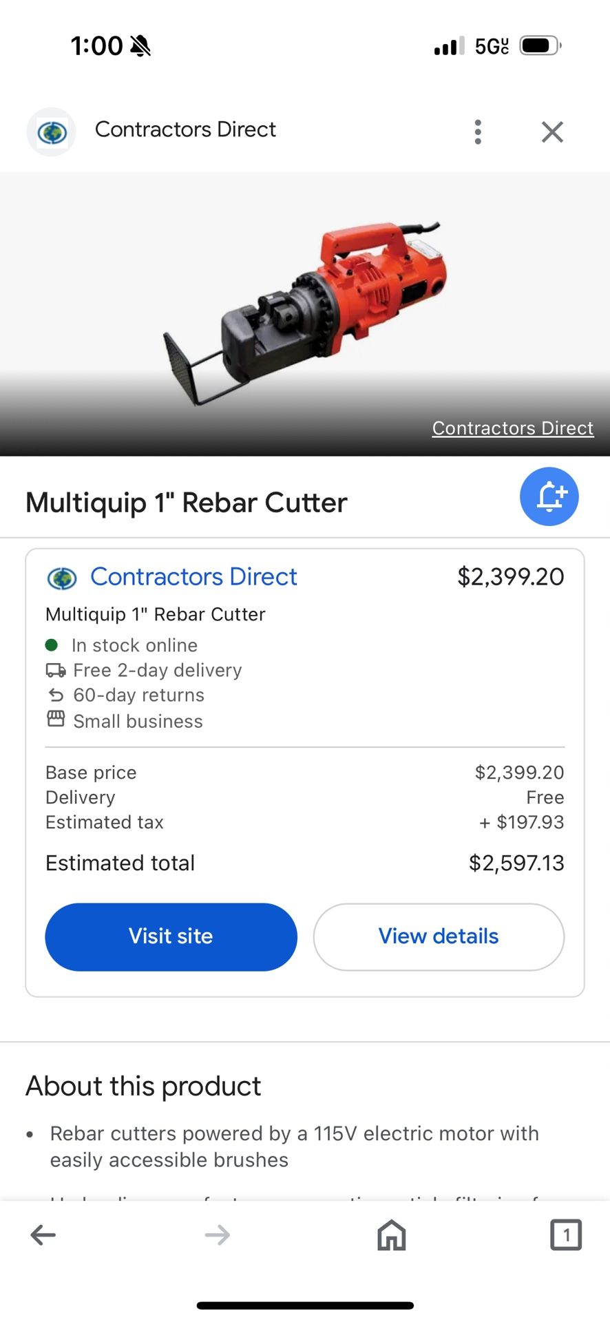 Rebar Cutter 