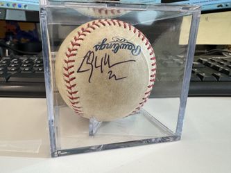 Clayton kershaw signed PSA baseball game used