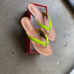 New Coach Leather Sandals