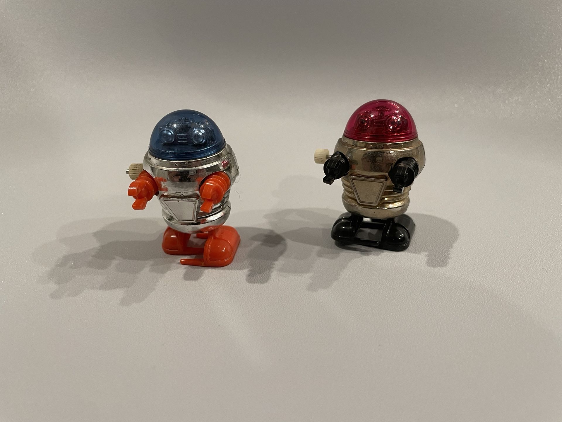 2 Rascal Robots Wind up Toys (Vintage 1977 Tomy Wind up Toy)- WORKS