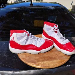 Jordan 11s Cherry Red High Tops
