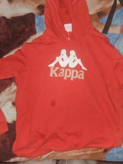 Red kappa hoodie