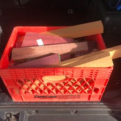 Crate Of Exotic Hardwood Scraps
