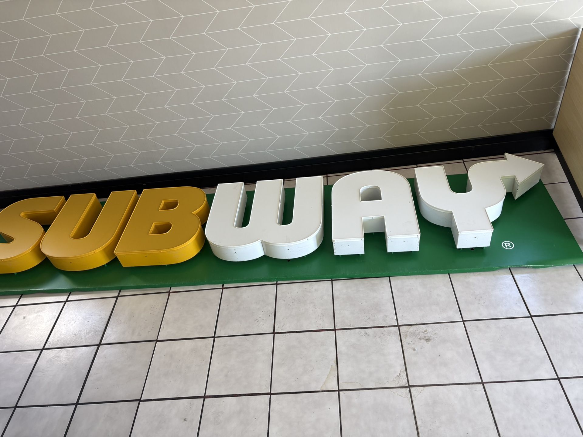 12ft Light Up Sign “subway”