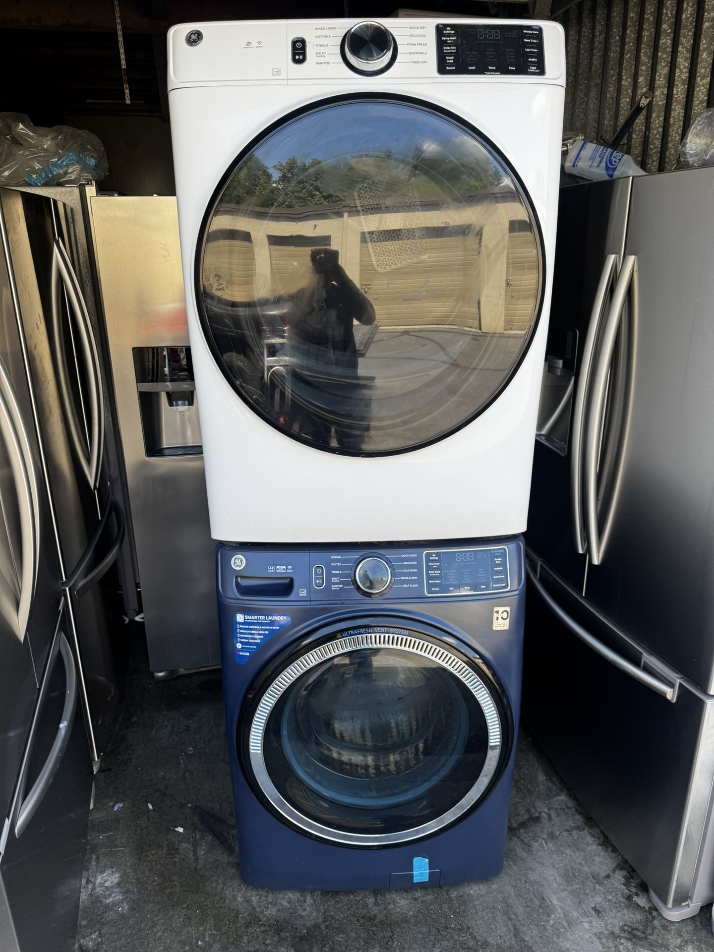 GE Washer & Dryer Stacked