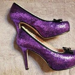 $25.00 New Pump Heeled Shoes With Purple Or Pink Or  Glitter Blood To