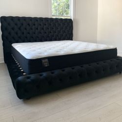 King Bed Frame With Mattress Brand New 