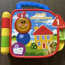 Baby Einstein Touch and Explore Discovery Book - English Spanish French
