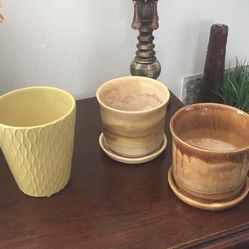 3 Ceramic Planters $20 for All 3