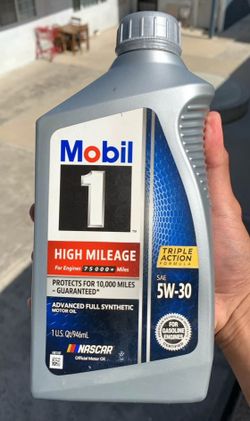 5 NEW SEALED Mobil 1 High Mileage 5W-30 Full Synthetic Quarts