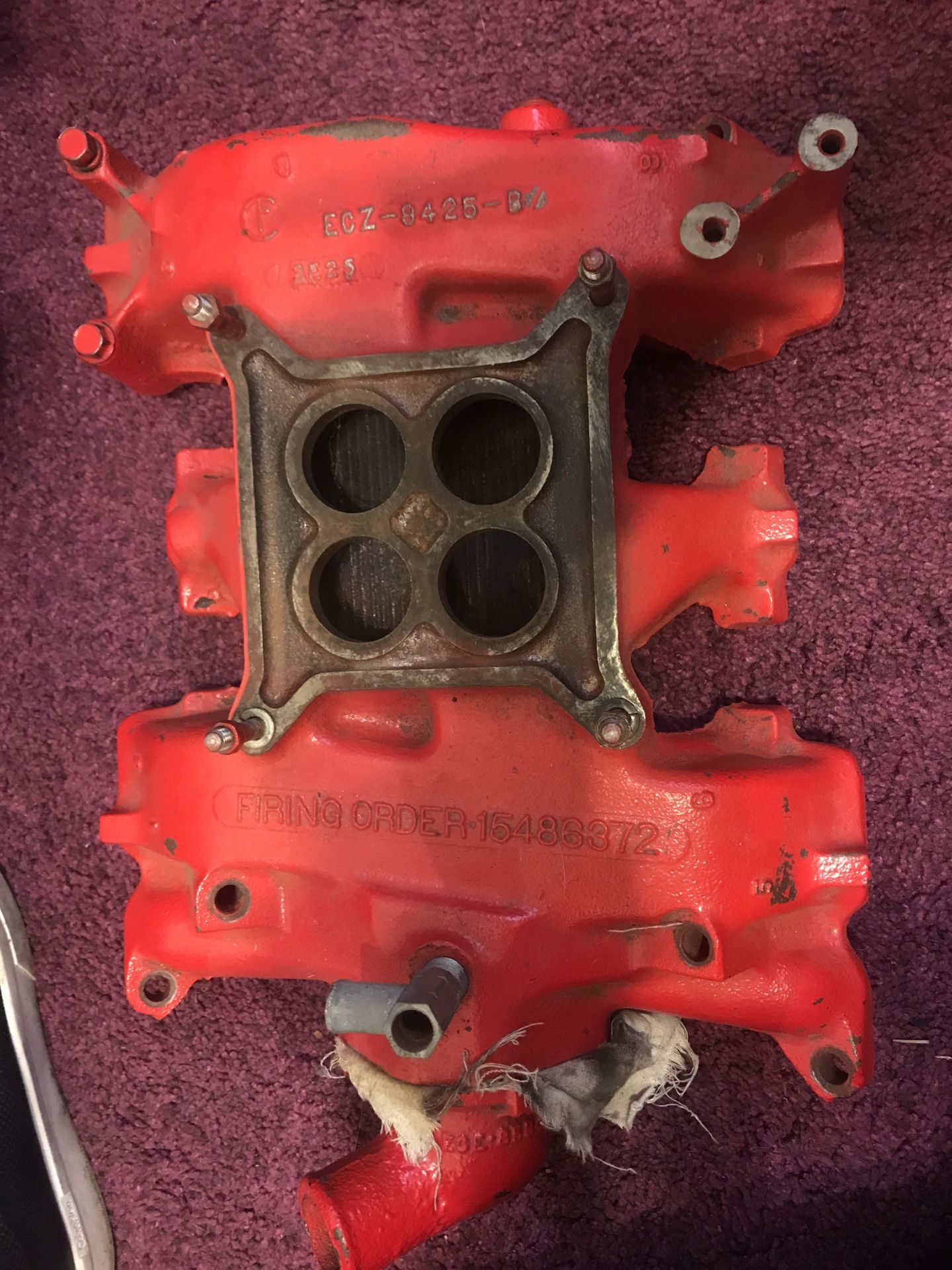 1957 Ford FOMOCO Y Block 4 Barrel Intake Manifold - Clean
