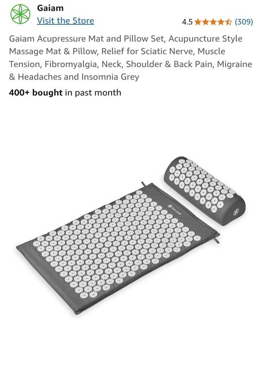 Gaiam Acupressure Mat And Pillow