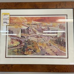 The Disney Gallery Tenth Anniversary Print Tomorrowland 1967 Framed W/ Coa