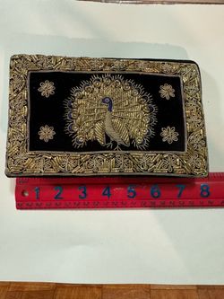 PEACOCK CLUTCH HANDBAG. SEE POST.