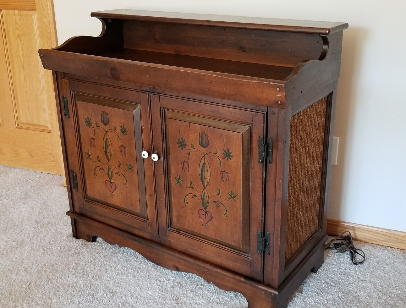1970's Magnavox Dry Sink Stereo Cabinet with turntable and 8 track player