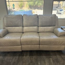 Leather Reclining Sofa