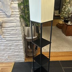 Lamp With 3 Tier Shelves 