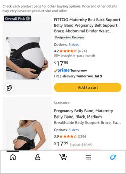 Pregnancy support maternity belt