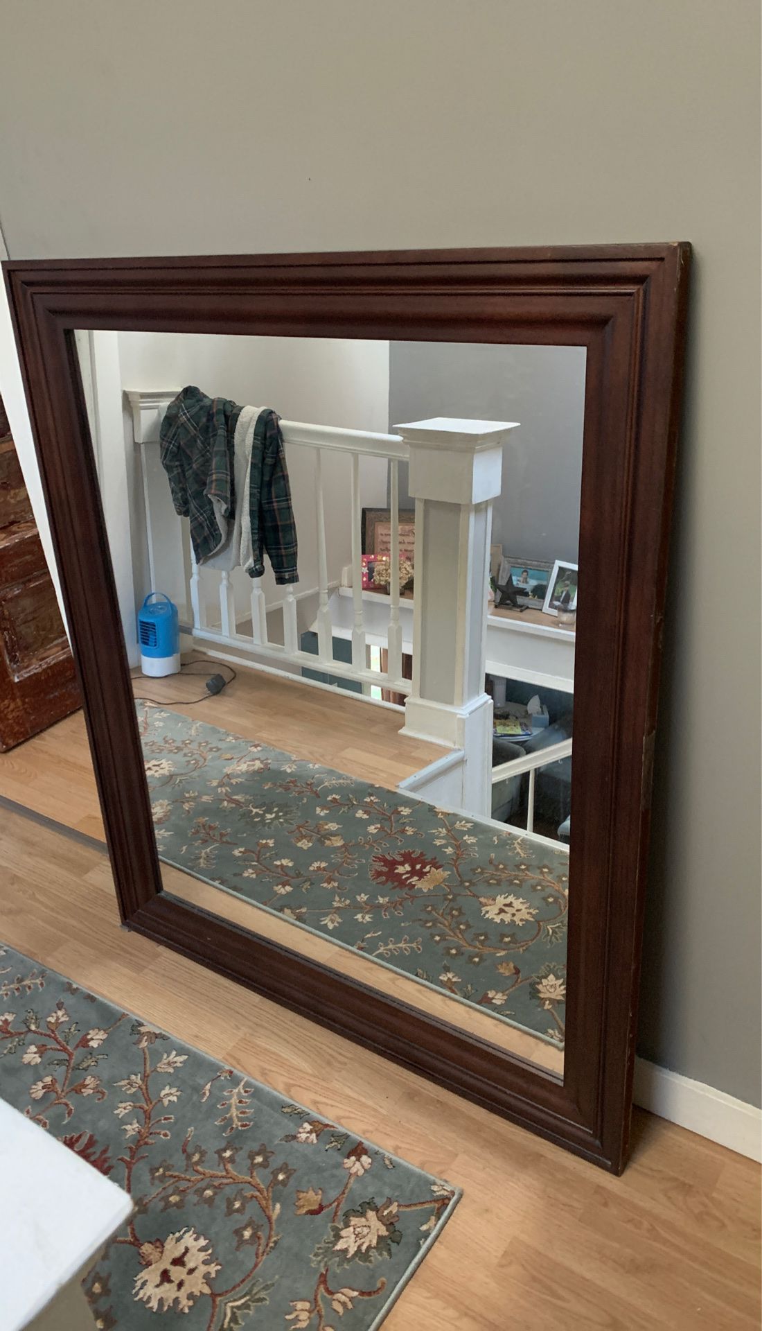 Solid wood large mirror