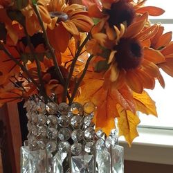 Crystal Vase With Flowers 