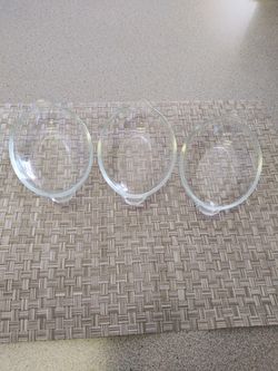Pyrex Clear Glass Oval 8 Oz Baking Dishes. Set Of 3