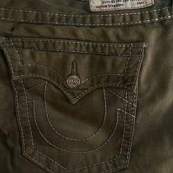 Green True Religion Jeans