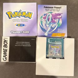 Pokemon Crystal -Complete in Box (New Battery)
