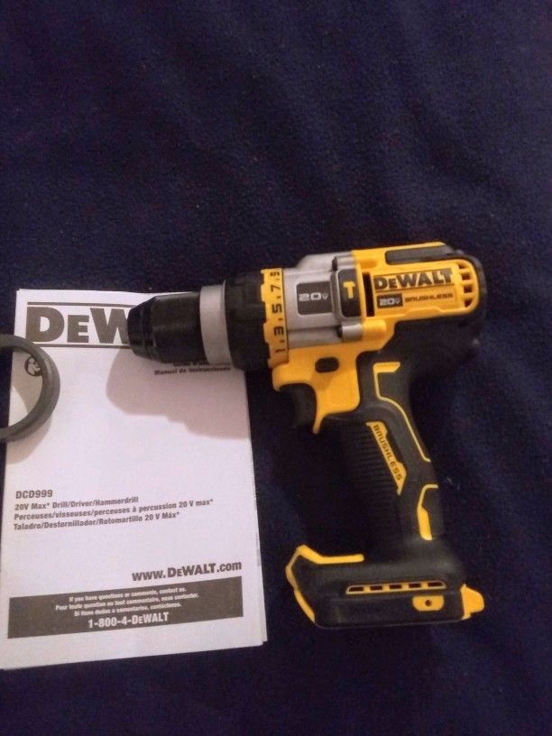 DeWalt XR Brushless Flexvolt Hammer Drill Any DeWalt Battery Fits