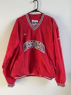 Vintage Wisconsin Reebok Fleece-lined Windbreaker