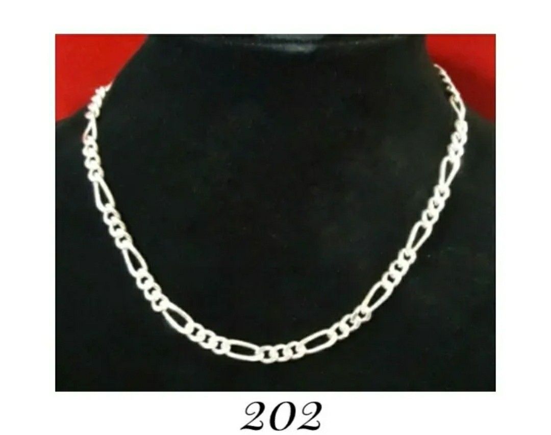 18" x 7mm Heavy Solid Sterling Silver Figaro Chain Necklace, Made in Italy