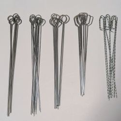 Skewers Spikes Stainless Steel Loop Tops Silver Bundle 42