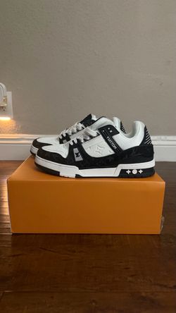 Black White LV Trainer Sneakers