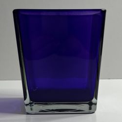 Vintage Teleflora Gift Purple Square Vase Made in Poland