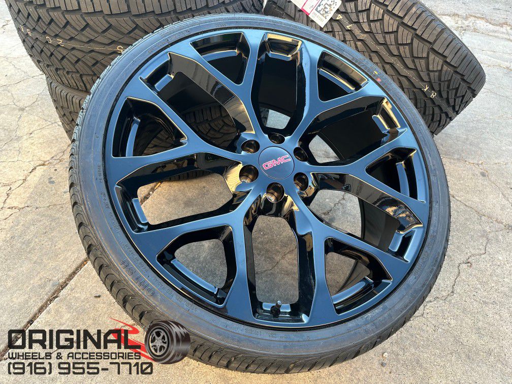 26" GMC Sierra Yukon Denali Wheels Cadillac Escalade 6x5.5 Rims Tires
