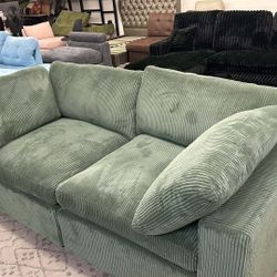 New Sage Corduroy Sofa! Free Delivery 🚚! 