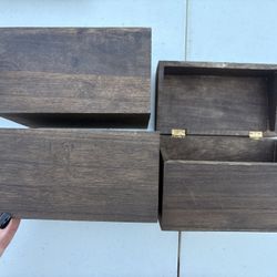 3 Wood Boxes