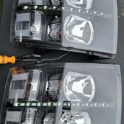 07-13 Chevrolet Silverado LED Headlights Luces Micas Calaveras Faros Faroles Chevy