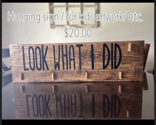 Hanging Wall Sign For Kids Projects Or Displays