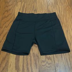 Simple Black Biker Shorts