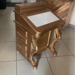 Small Gold Victorian Hobby Desk