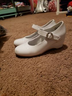White Girls Dress Shoes Size 13