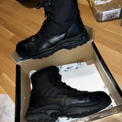 NORTIV 8 Steel Toe Boots for Men Safety Industrial & Construction Military Work Boots Slip Resistant ASTM F2413-18, TROOPER-STL